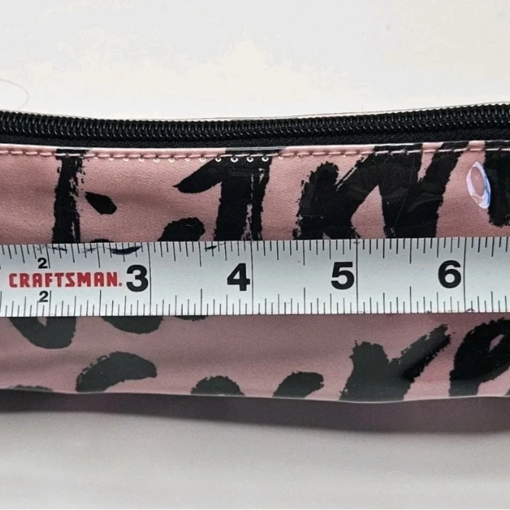 Victoria's Secret Pink and Black Graphic Makeup Pouch - Picture 7 of 8